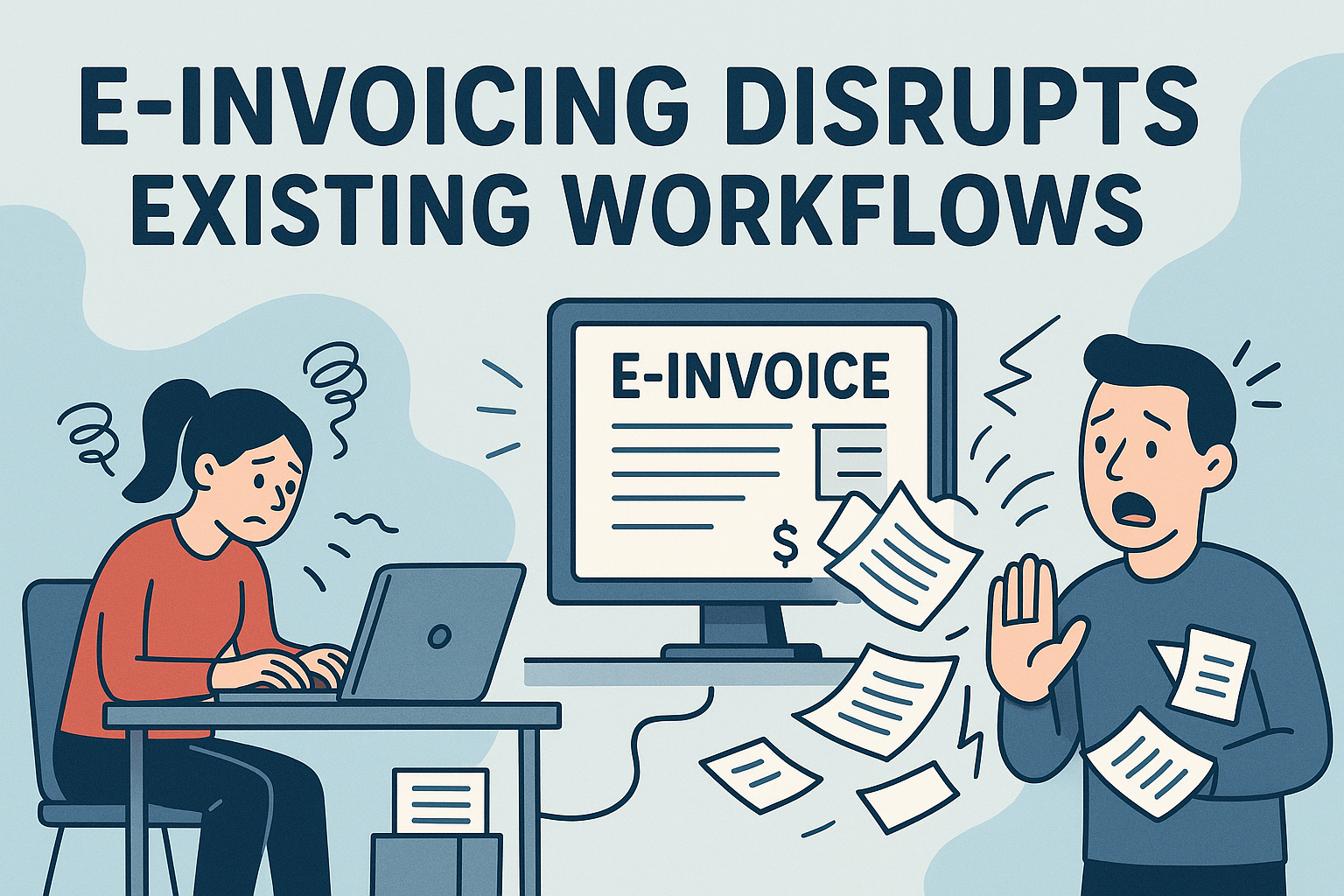 E-Invoicing Revolution illustration